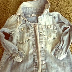 Denim long sleeved shirt